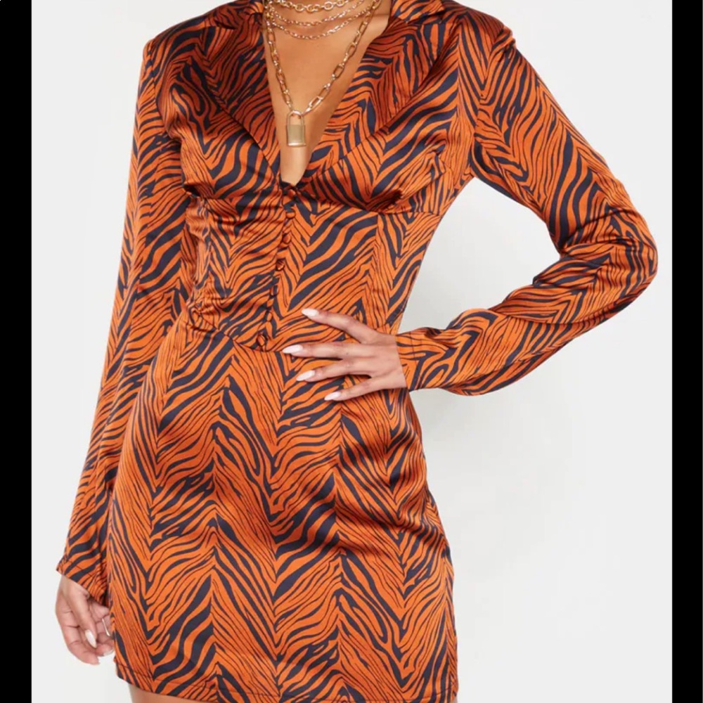 Zebra corset blazer dress